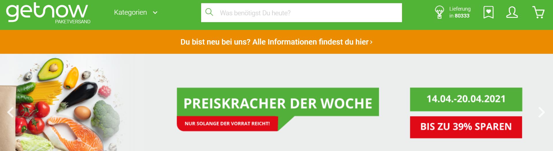 Sonderangebote bei Getnow Online-Shop